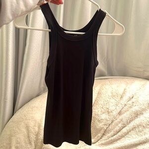 Black cut tank top